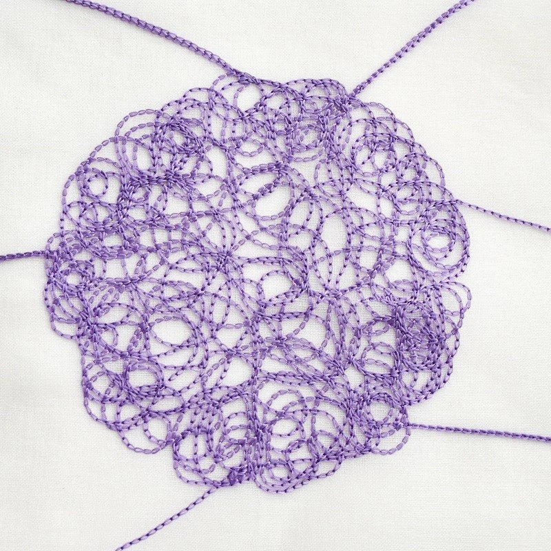 Purple Retro Floral Embroidered Gauze Curtain suppliers