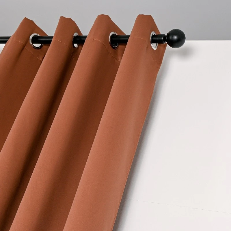 Urban Mocha Half Blackout Curtains Polyester Curtain high quality